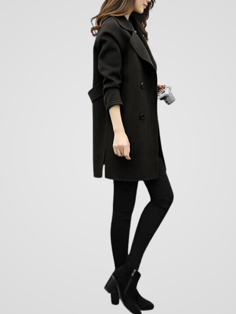 Stella™ | Elegant Tailored Long Coat
