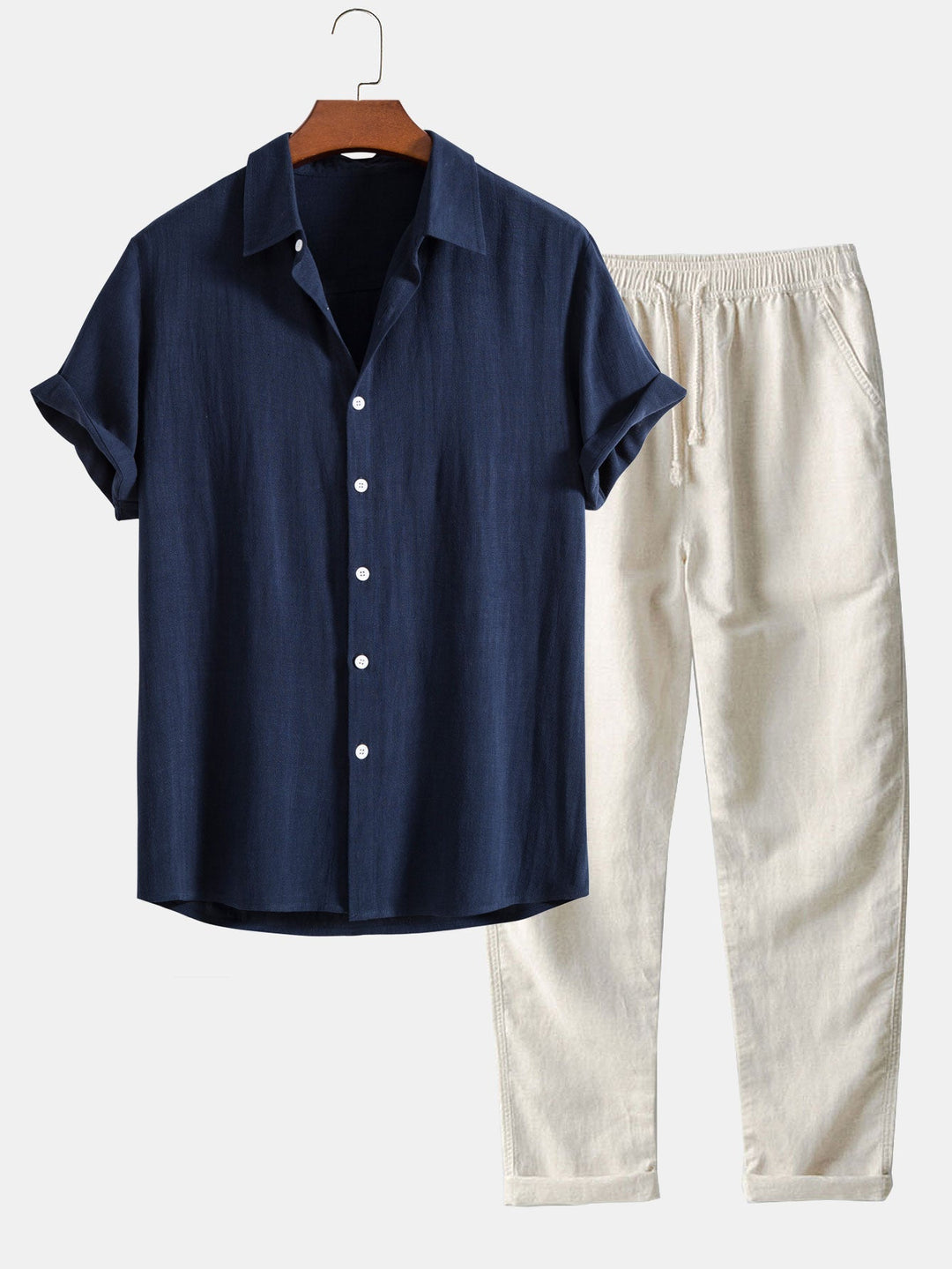 DAVID™ | LINEN POLO AND PANTS SET