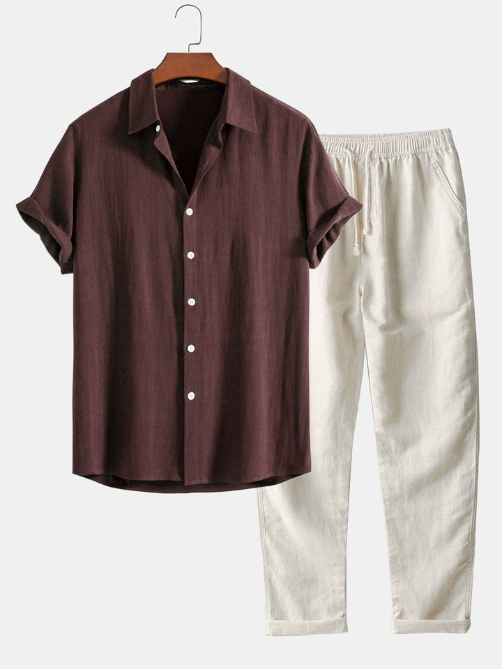 DAVID™ | LINEN POLO AND PANTS SET