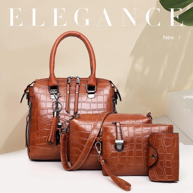 Stella™ | 4-Piece Crocodile Pattern Handbag