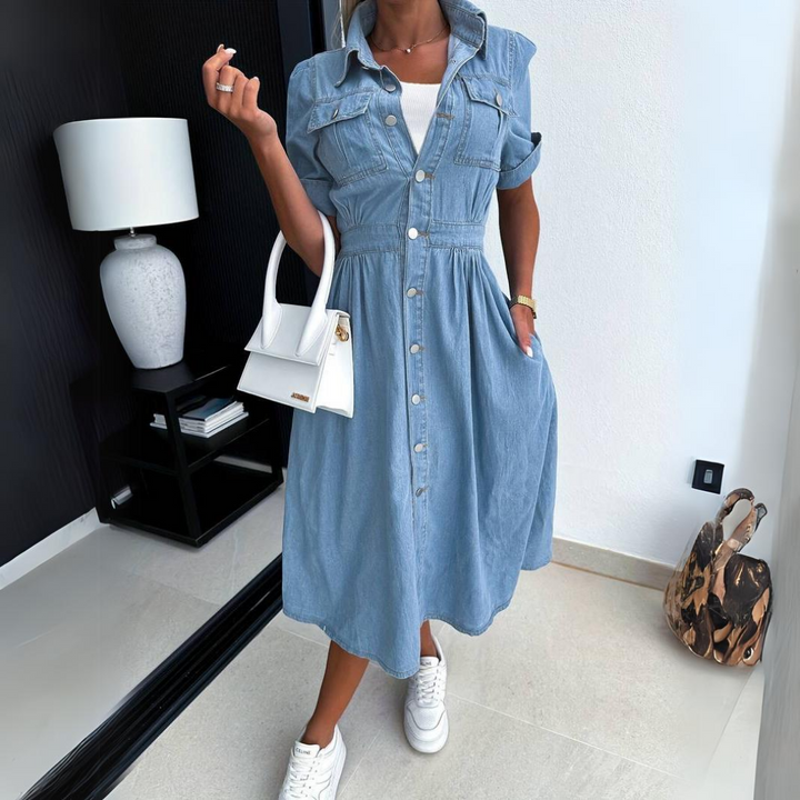 Aliysa - Trendy Women's Denim Dress