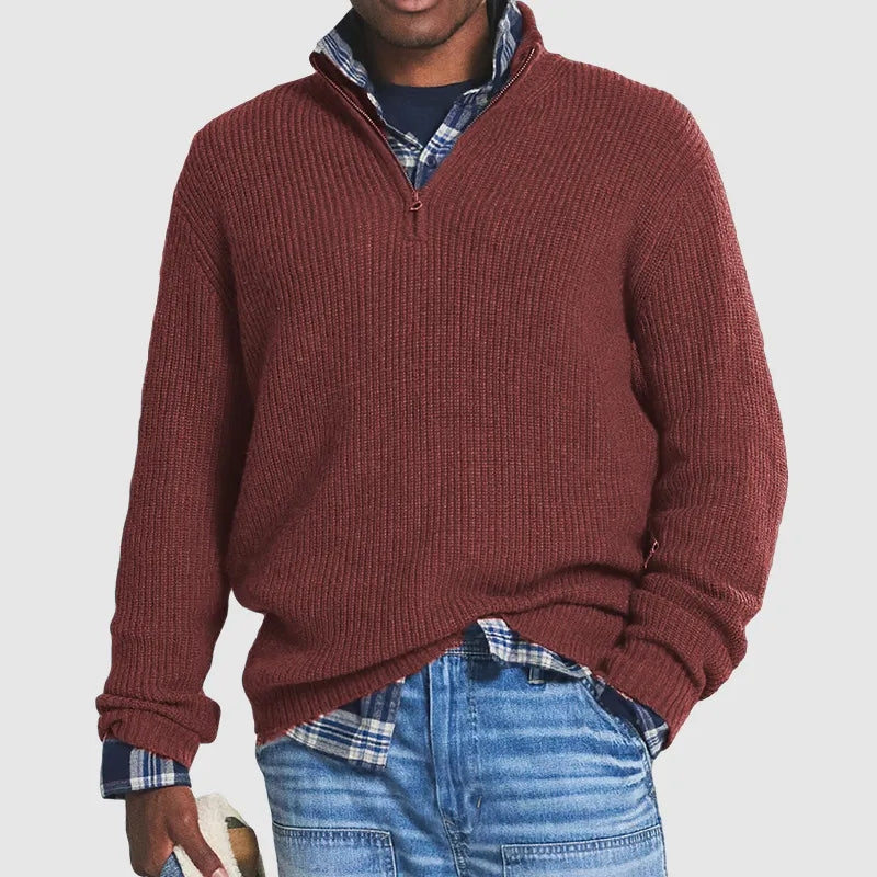 Elliott - Zip Collar Cashmere Sweater