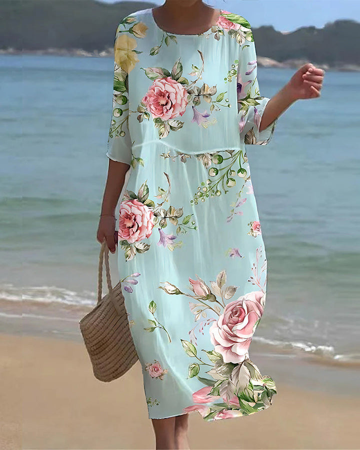 Miranda | Elegant belly dress floral dress