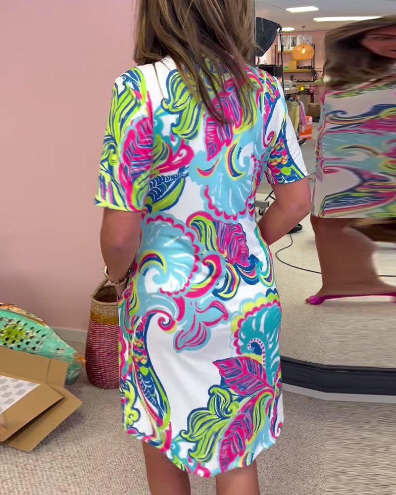 Isla - Colorful dress with unique pattern