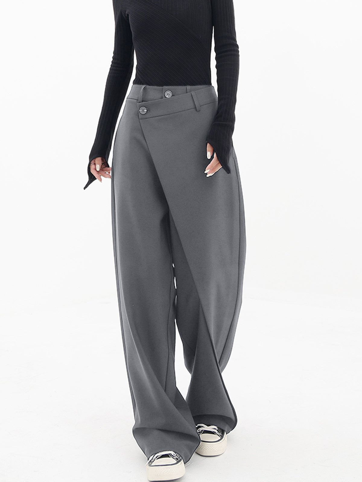 Stella ™ | Layer Button Baggy Wide Leg Pants