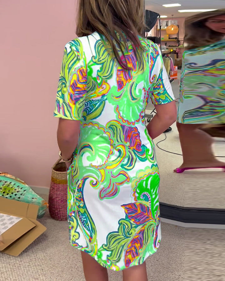 Isla - Colorful dress with unique pattern