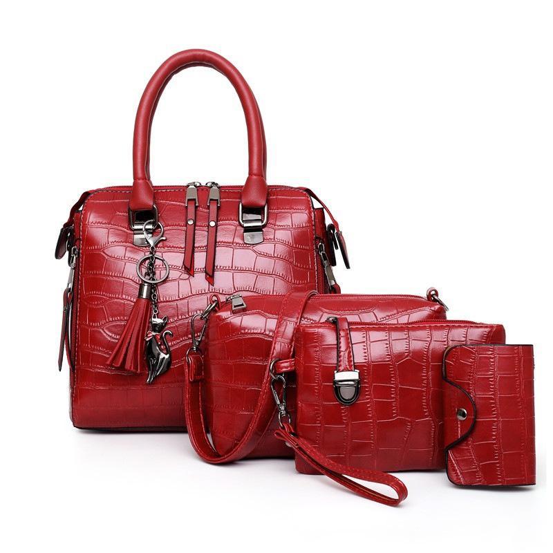Stella™ | 4-Piece Crocodile Pattern Handbag