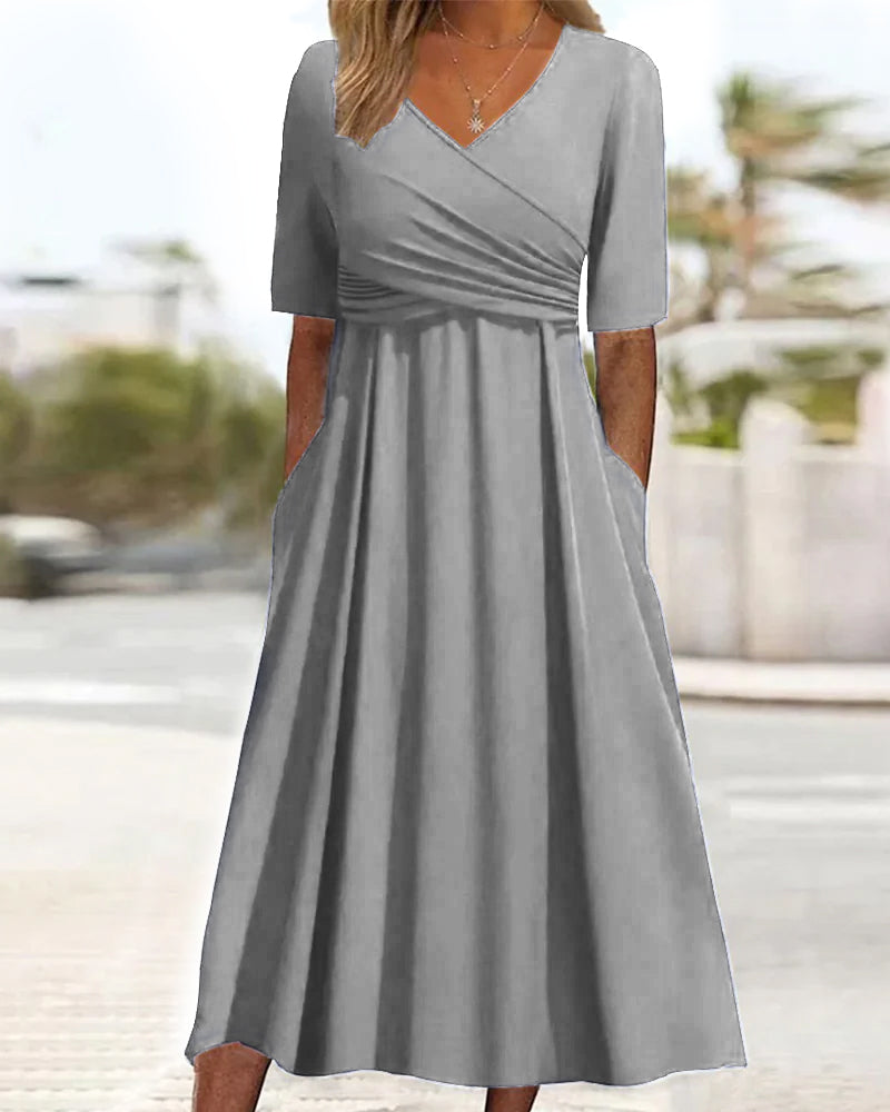 Ella - Crossed dress with short sleeves