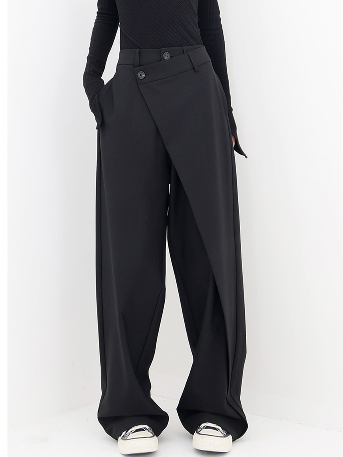 Stella ™ | Layer Button Baggy Wide Leg Pants