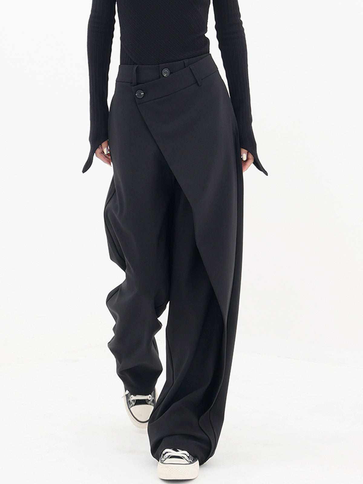 Stella ™ | Layer Button Baggy Wide Leg Pants