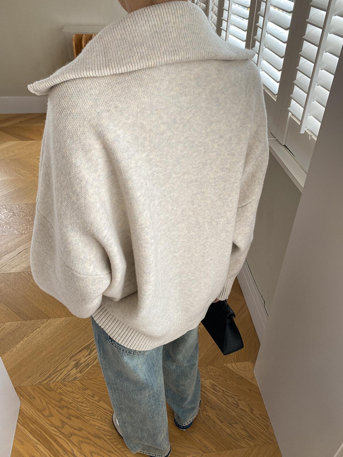 Stella™ | Zip Collar Knit Sweater