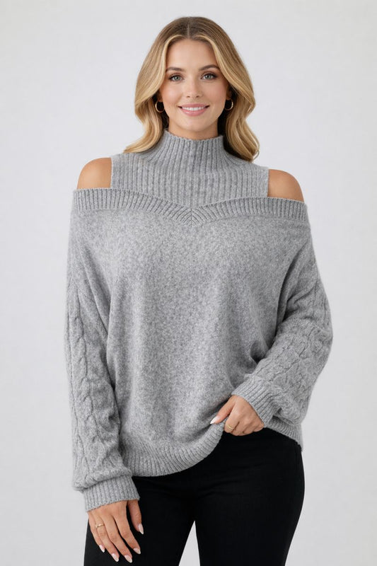 Stella ™ | Neck Cutout Off Shoulder Long Sleeve