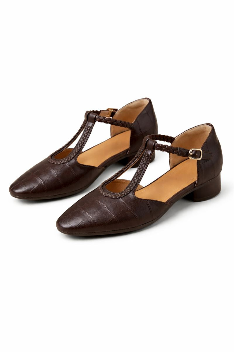 Stella™ | Braided Strap Block Heels