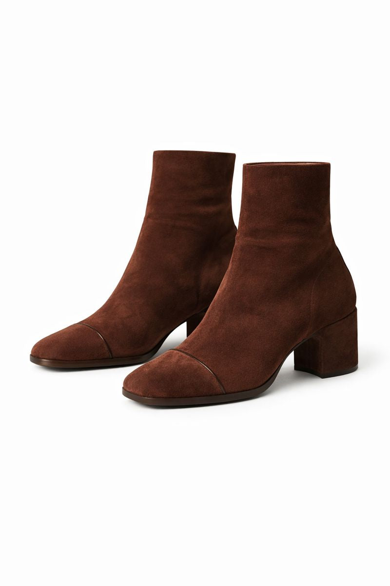 Stella™ | Suede Block Heel Ankle Boots