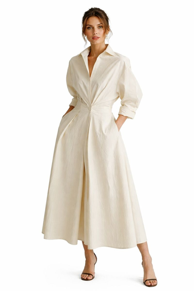 Stella™ | Tailored Button Midi Dress