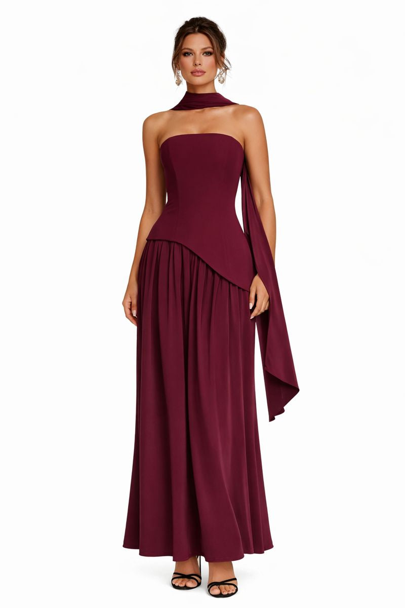 Stella™ | Strapless Evening Maxi Dress