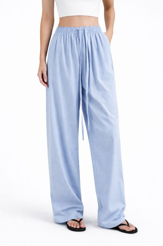 Stella™ | Airy Stripe Wide-Leg Trousers