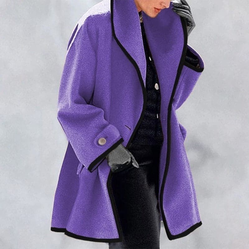 Stella ™ | Wool Coat with Wide Collar