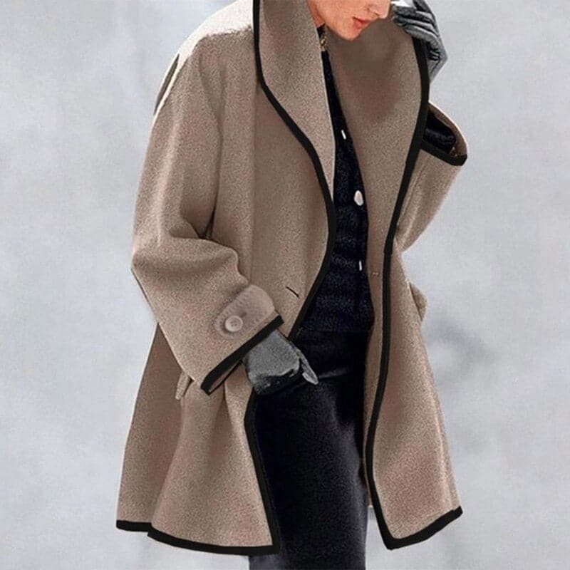 Stella ™ | Wool Coat with Wide Collar