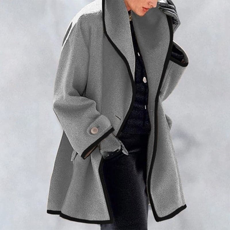 Stella ™ | Wool Coat with Wide Collar