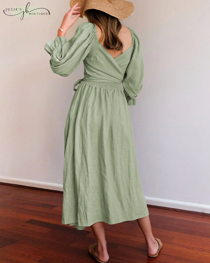 OPHELIA™ | FRENCH DRESS WITH RUFFLE SLEEVES