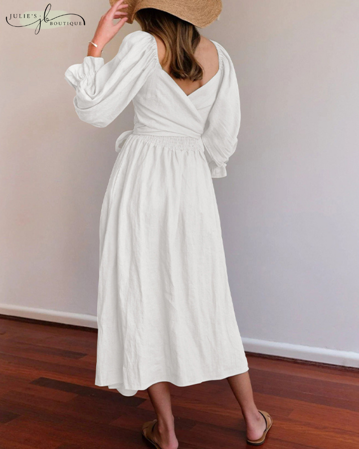 OPHELIA™ | FRENCH DRESS WITH RUFFLE SLEEVES