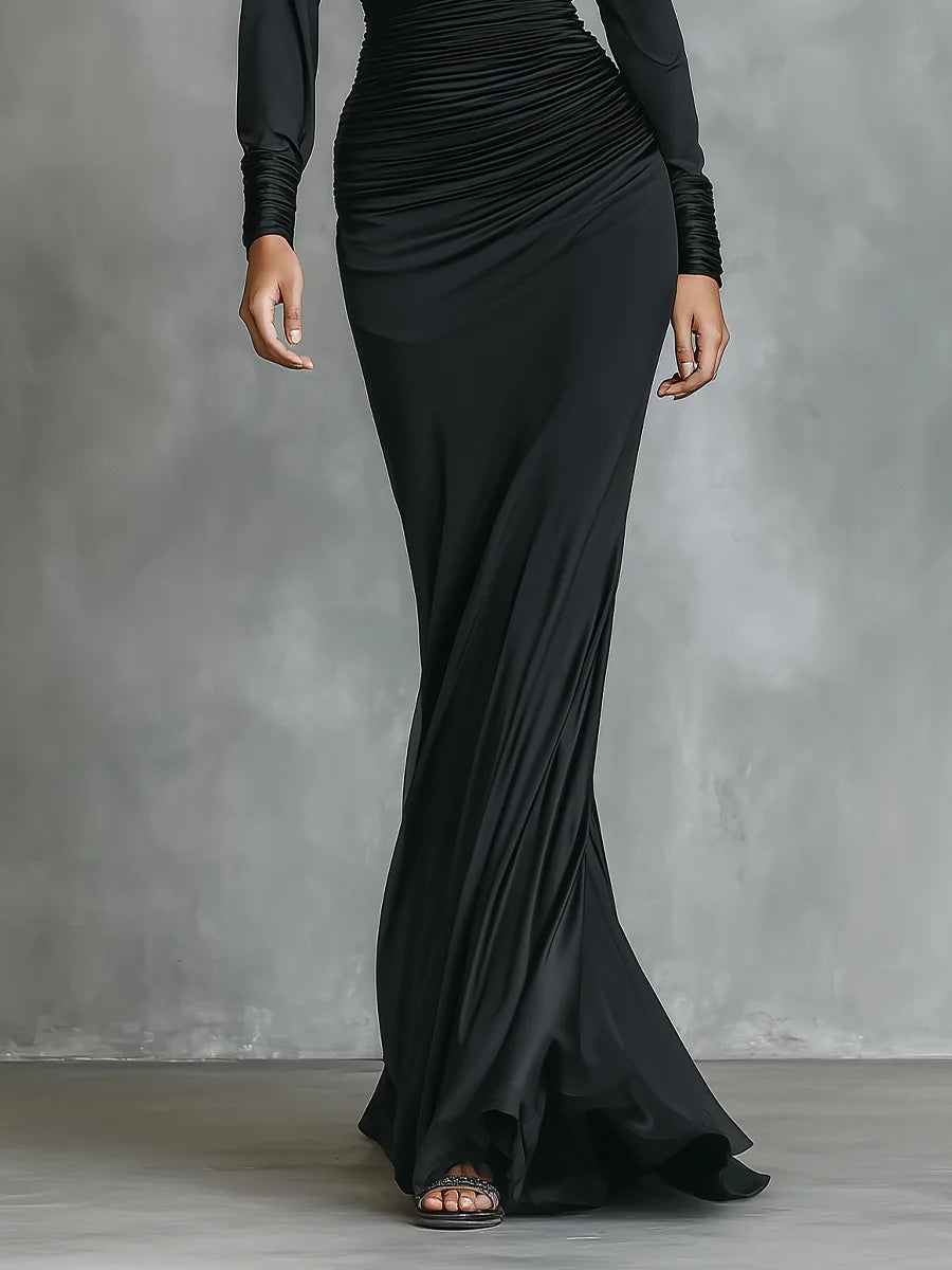 Stella ™ | Shoulder Ruched Mermaid Maxi Dress