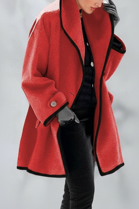 Stella ™ | Wool Coat with Wide Collar