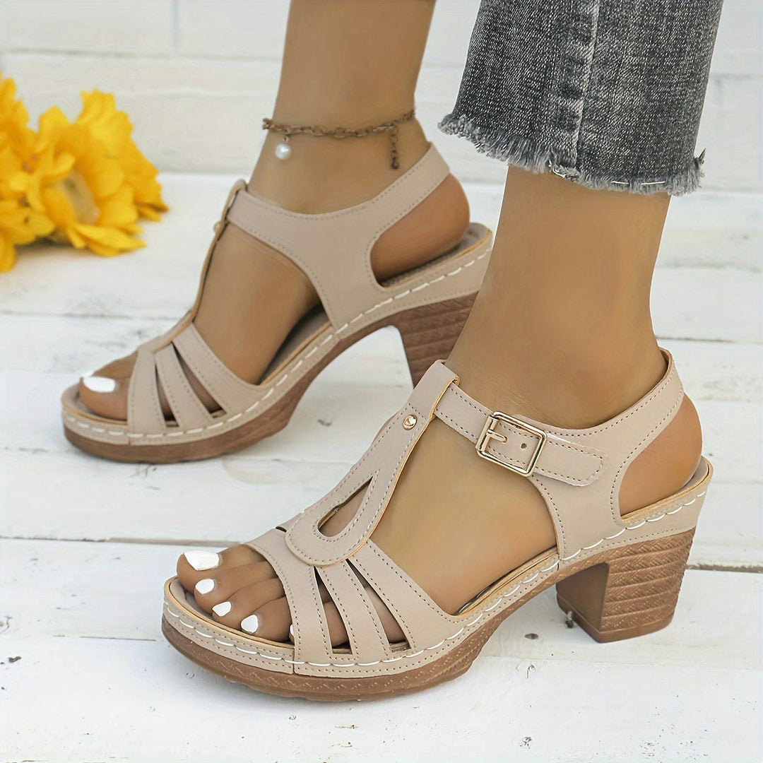 Senna - T-Strap High Heel Sandals