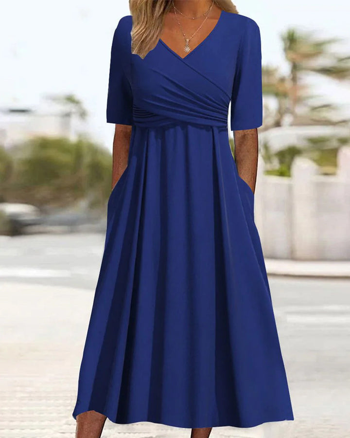 Ella - Crossed dress with short sleeves