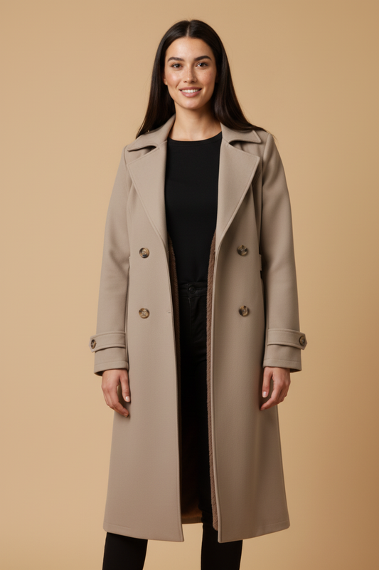 Stella ™ | Elegant Fleece Lined Trench Coat