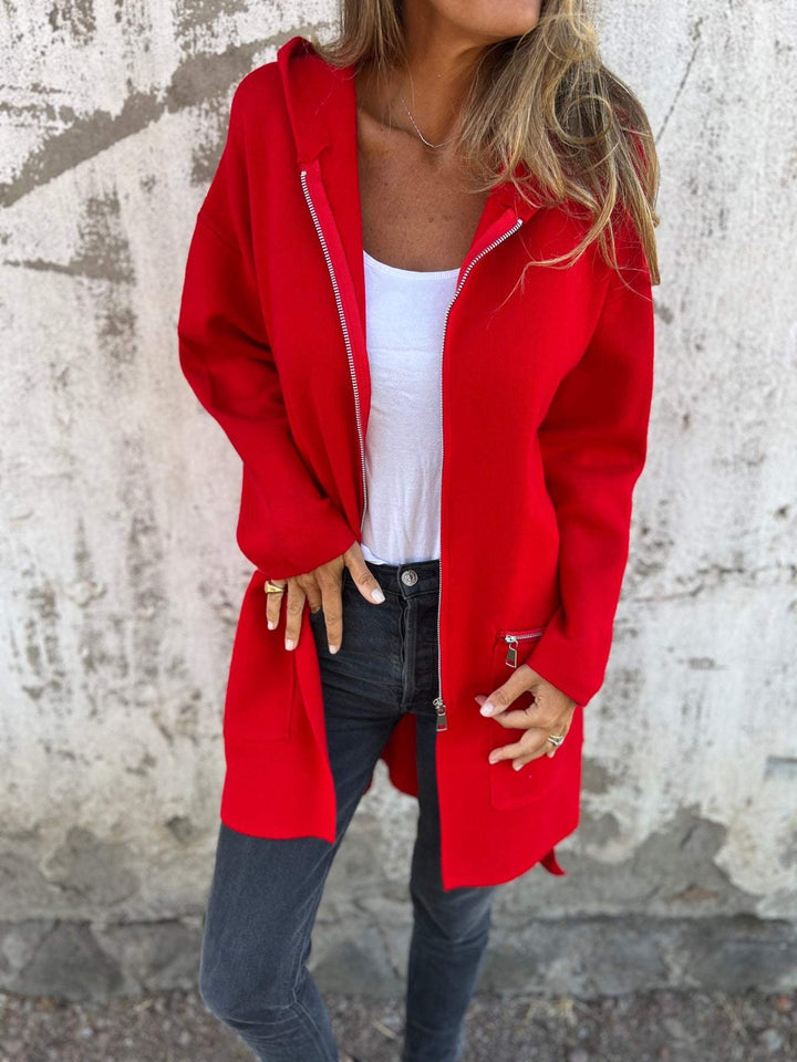 Casual Loose Long Sleeve Zipper Jacket