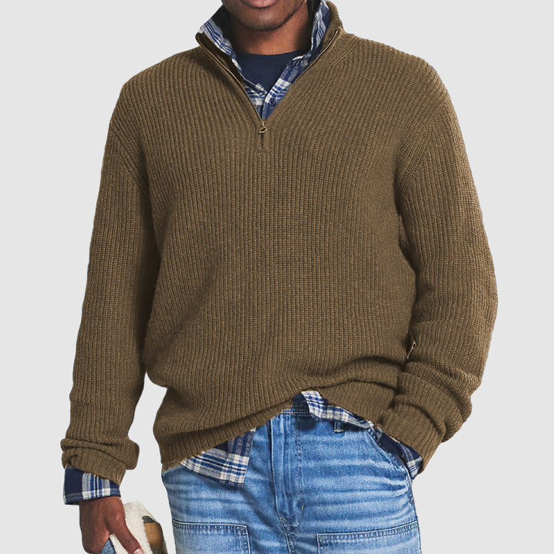 Elliott - Zip Collar Cashmere Sweater