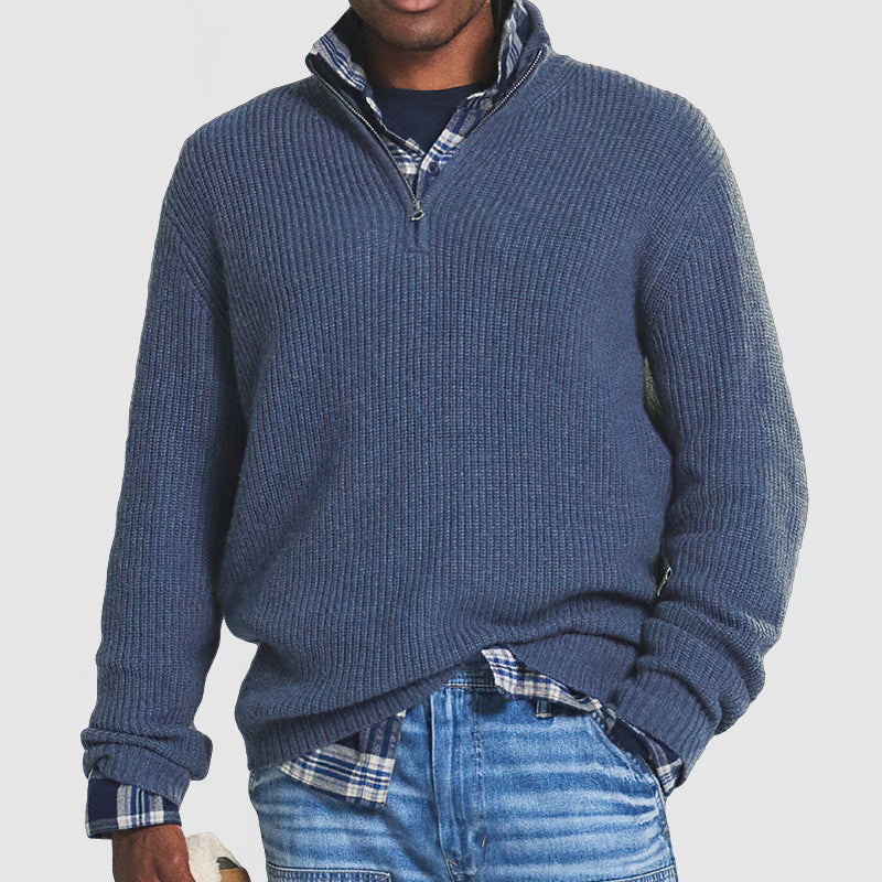 Elliott - Zip Collar Cashmere Sweater